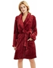 Image sur Robe de chambre pour femme en polaire - rouge